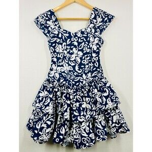Vintage Girls 1980s  Tiered Floral Ruffle Dress Amy Too VTG Dress Floral VTG 80s